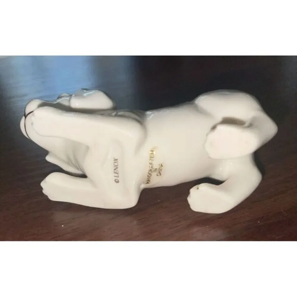 Lenox Labrador Retriever Golden Lab Puppy‎ Dog Gold Cream Figurine 3.5